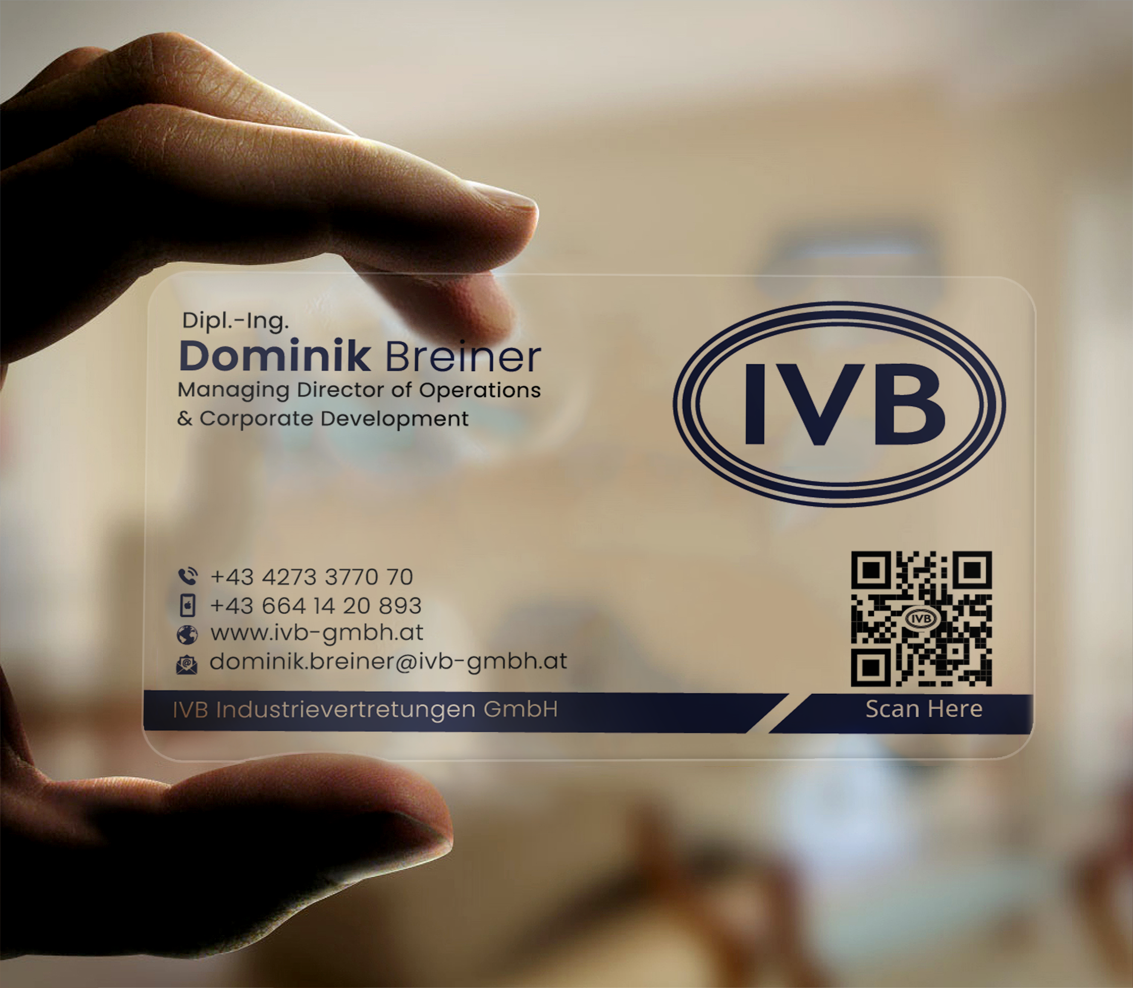 Business Card Design by DesignerShahadat for IVB Industrievertretungen GmbH | Design #34253803