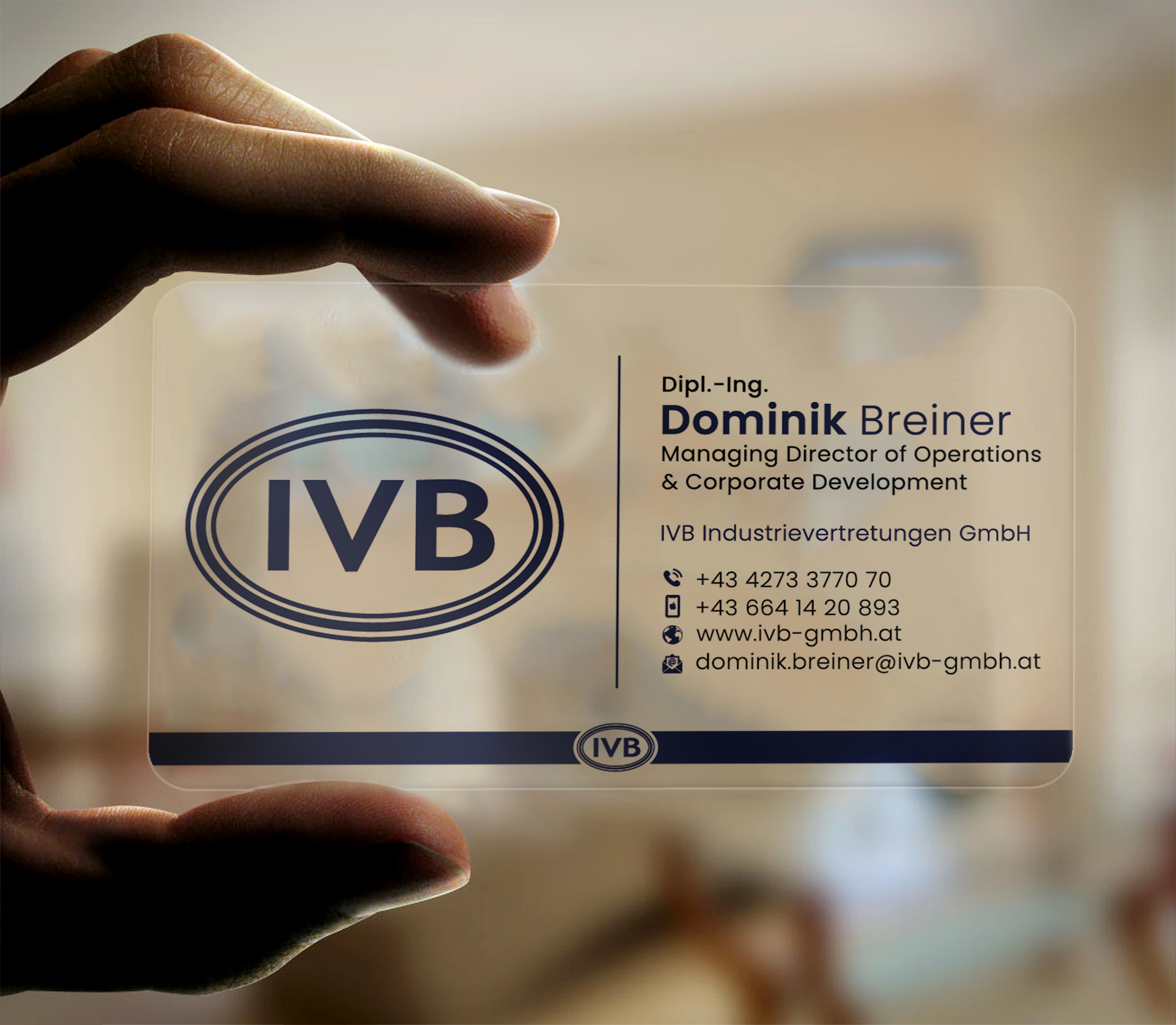 Business Card Design by DesignerShahadat for IVB Industrievertretungen GmbH | Design #34257416