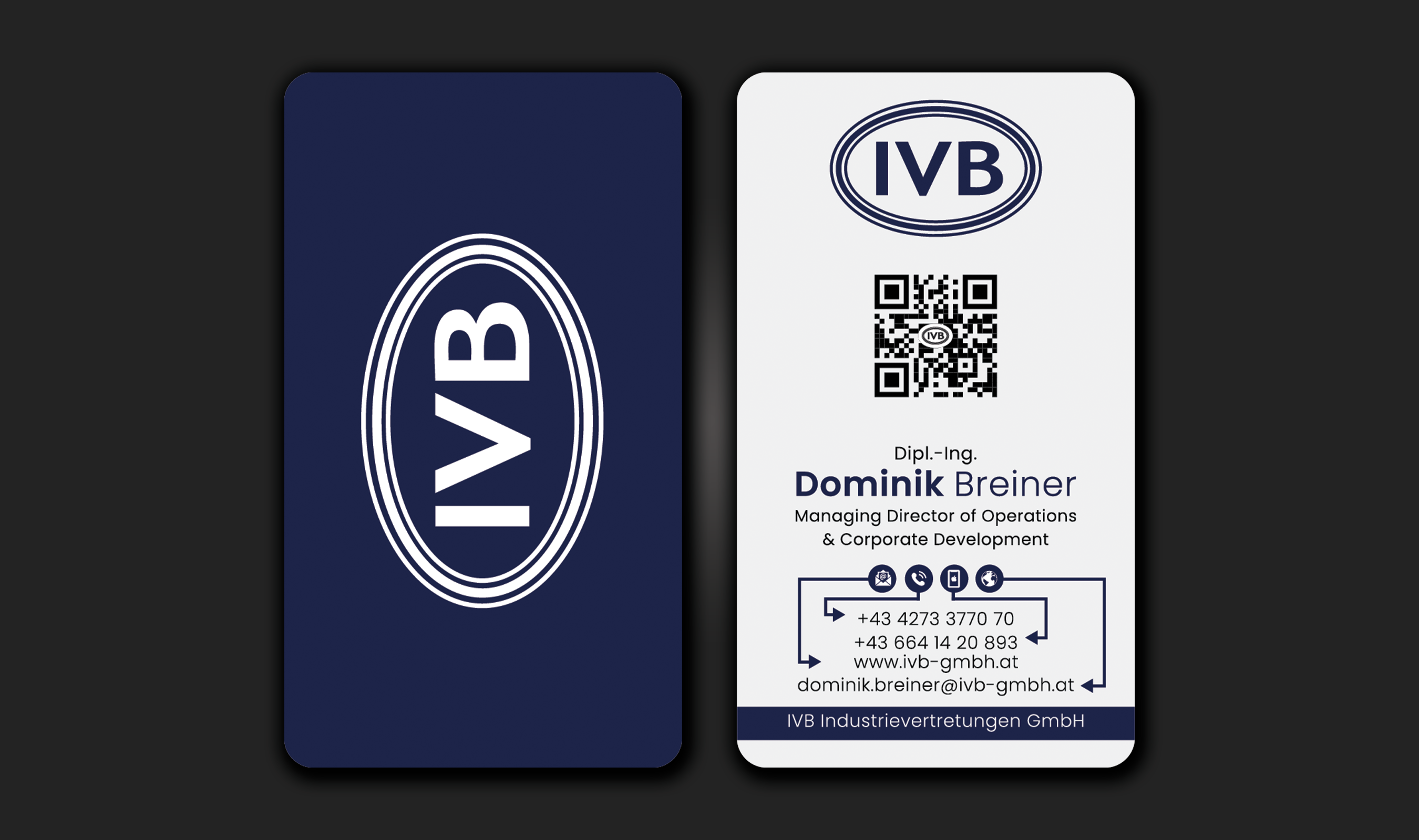Business Card Design by DesignerShahadat for IVB Industrievertretungen GmbH | Design #34257428
