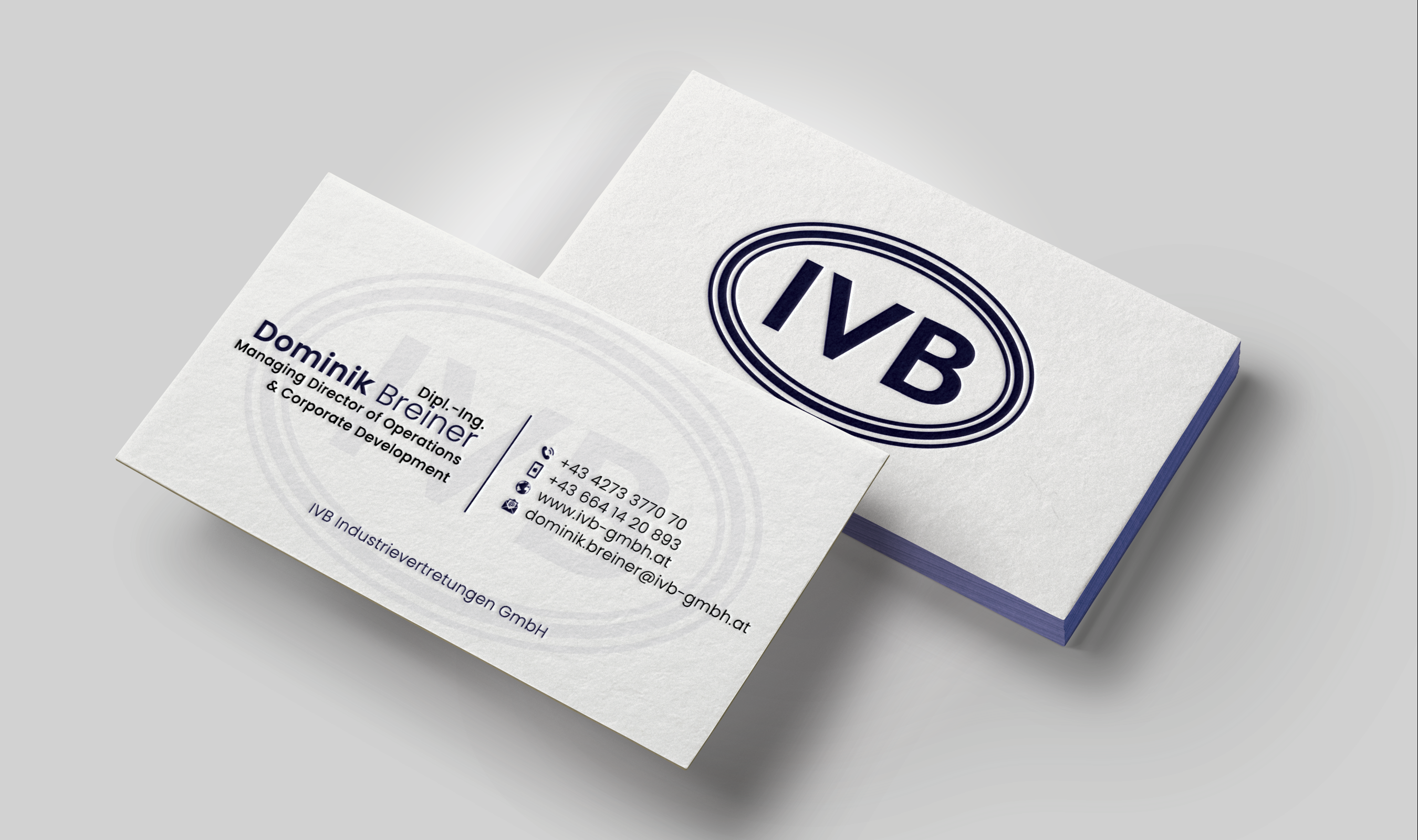 Business Card Design by DesignerShahadat for IVB Industrievertretungen GmbH | Design #34276514