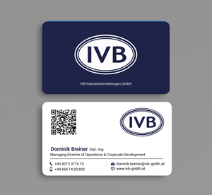 Visitenkarten-Design von designer1975 für IVB Industrievertretungen GmbH | Design: #34252922