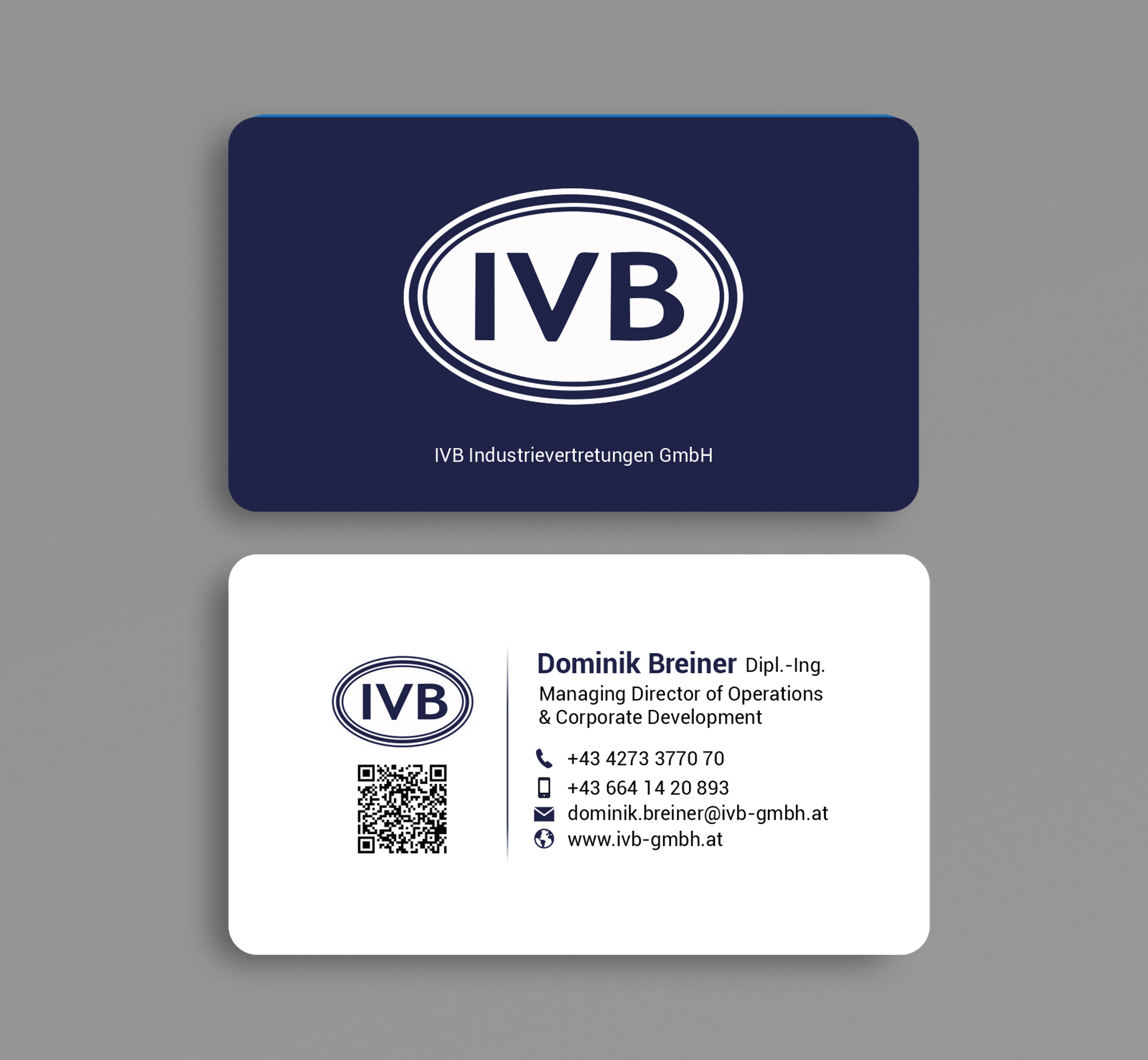 Visitenkarten-Design von designer1975 für IVB Industrievertretungen GmbH | Design #34252927