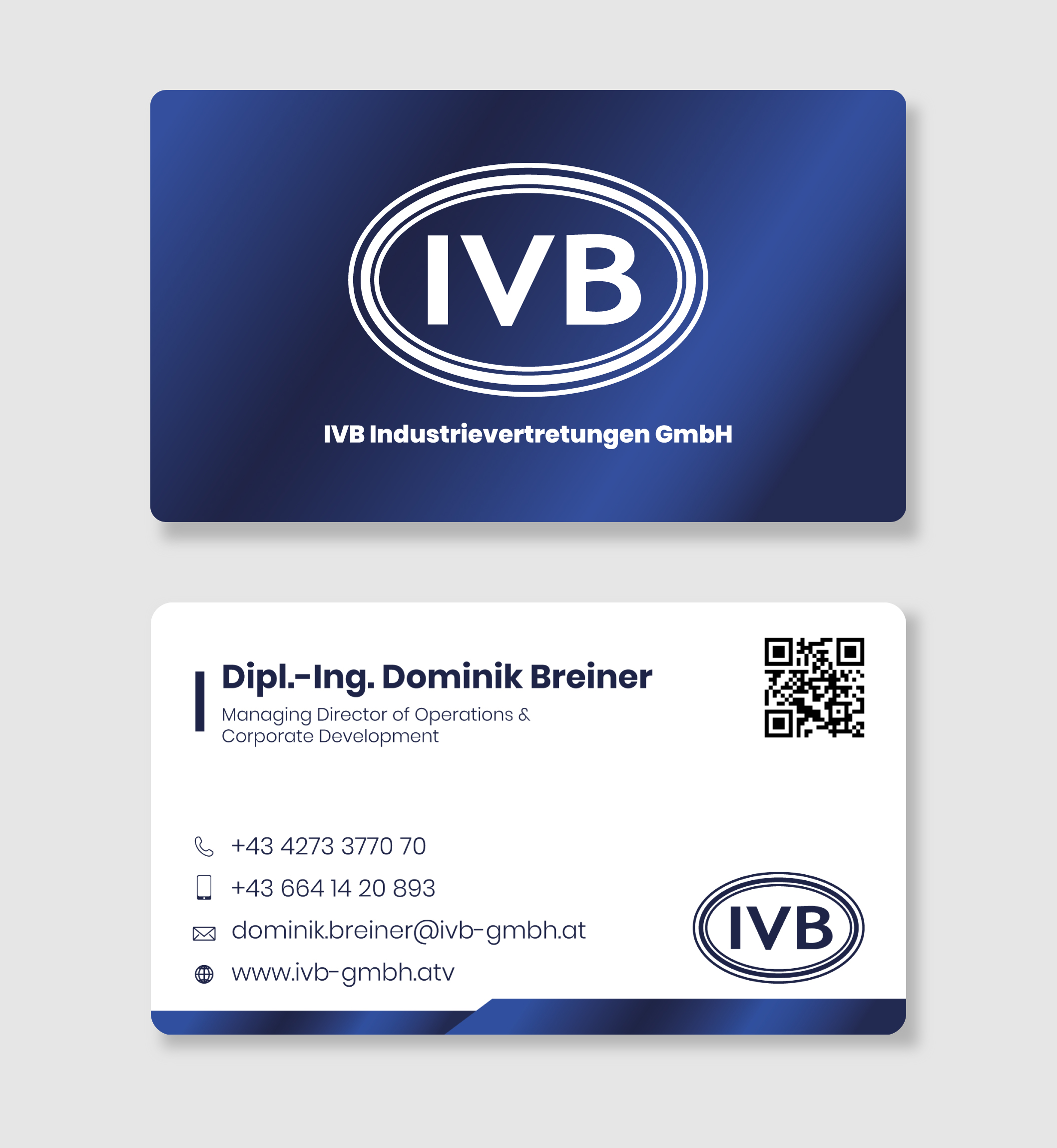 Business Card Design by SKhatun for IVB Industrievertretungen GmbH | Design #34266565