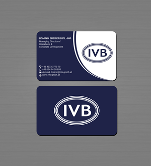 Business Card Design by Creations Box 2015 for IVB Industrievertretungen GmbH | Design: #34254798