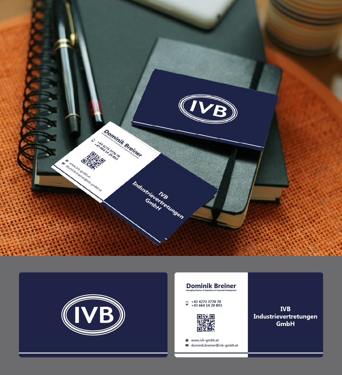 Business Card Design by fly  design for IVB Industrievertretungen GmbH | Design #34284095