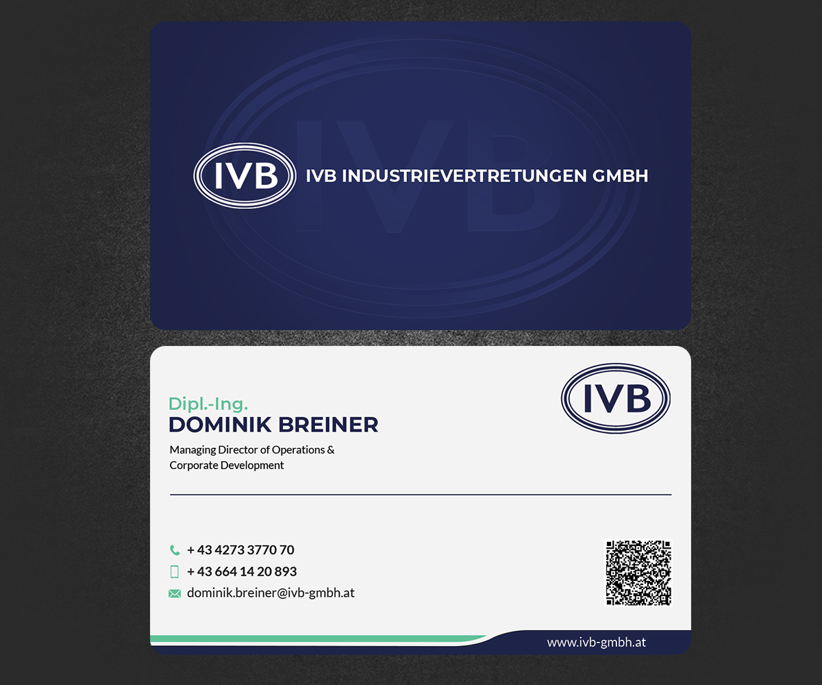 Business Card Design by rainbowmagic2017 for IVB Industrievertretungen GmbH | Design #34275066