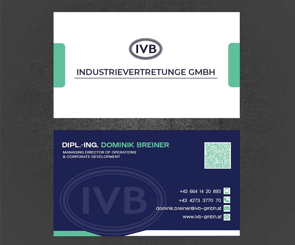 Visitenkarten-Design von rainbowmagic2017 für IVB Industrievertretungen GmbH | Design #34275074