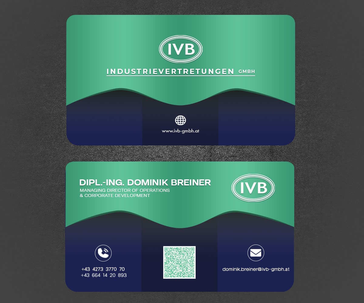Business Card Design by rainbowmagic2017 for IVB Industrievertretungen GmbH | Design #34282097