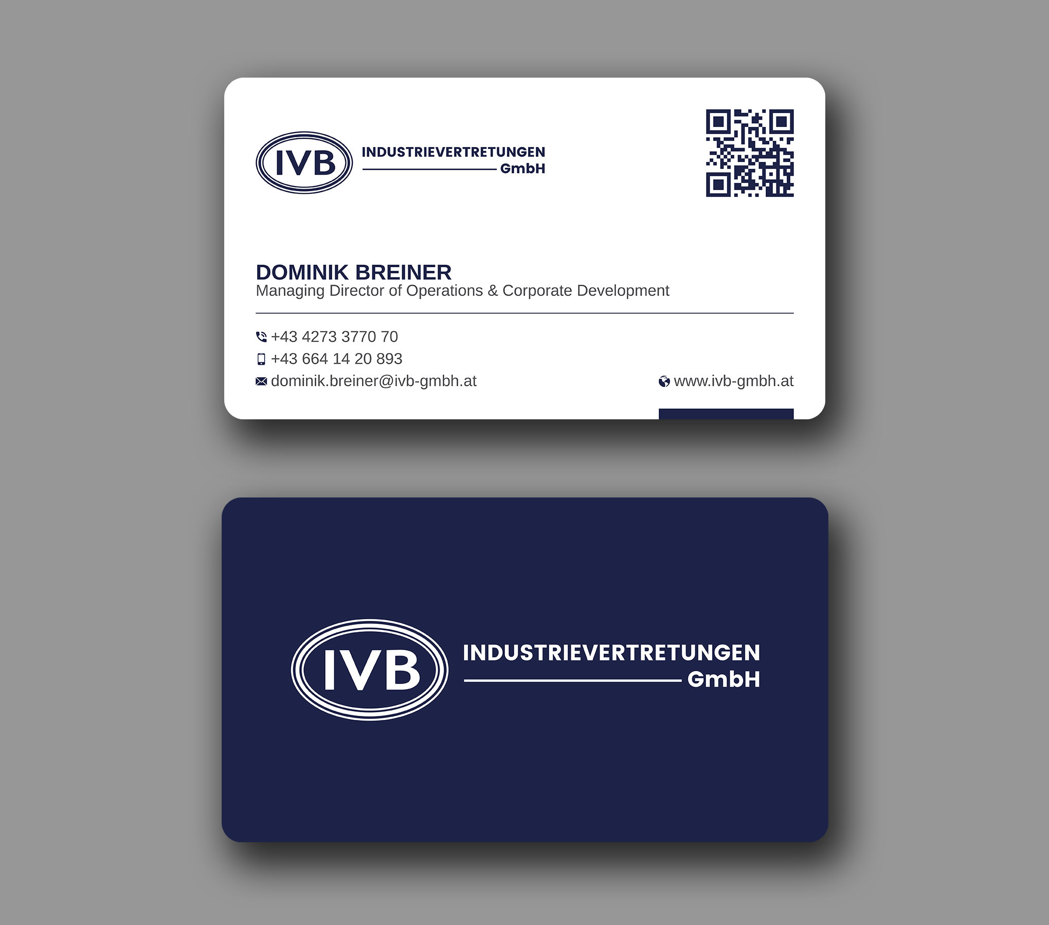 Business Card Design by Uttom 2 for IVB Industrievertretungen GmbH | Design #34249254