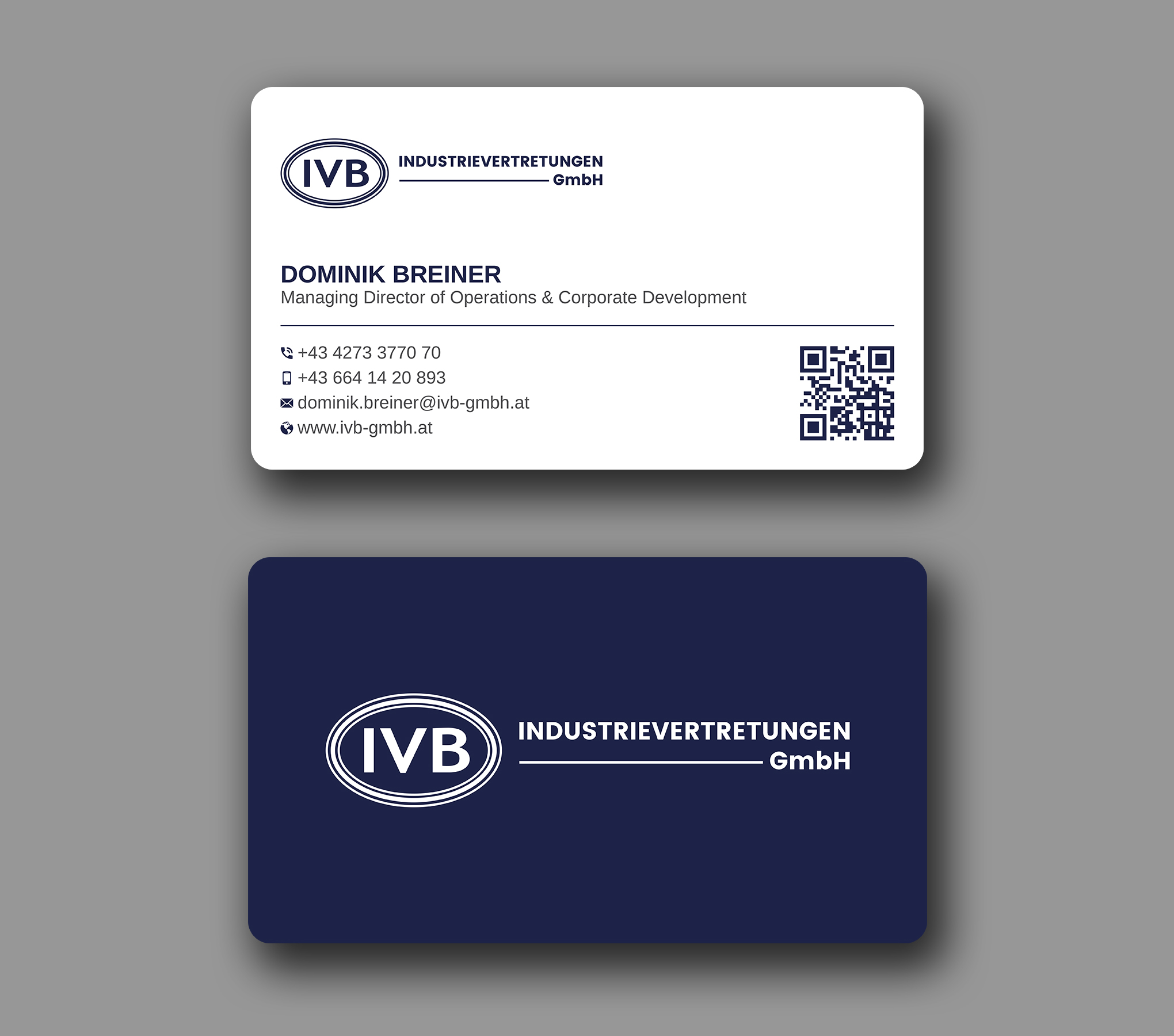 Business Card Design by Uttom 2 for IVB Industrievertretungen GmbH | Design #34249257