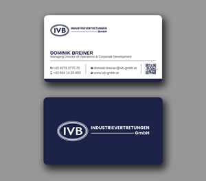 Design de Carte de Visite par Uttom 2 pour IVB Industrievertretungen GmbH | Design : #34249267