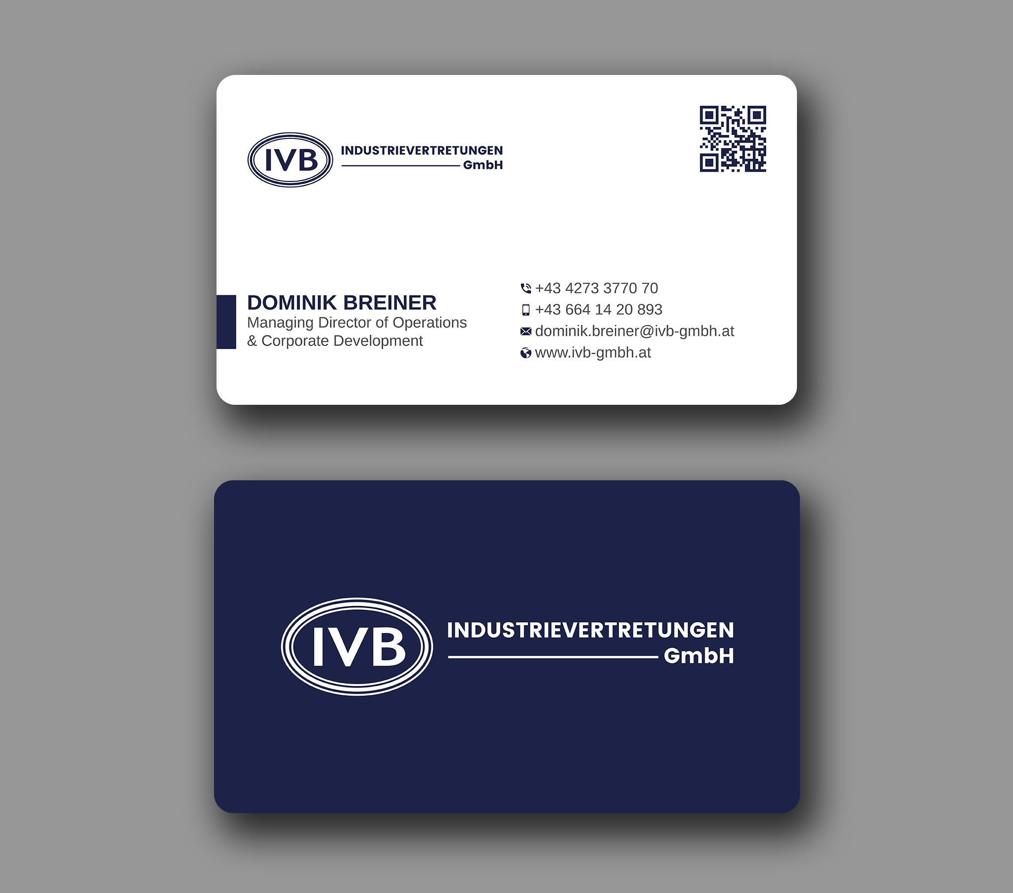 Business Card Design by Uttom 2 for IVB Industrievertretungen GmbH | Design #34249269