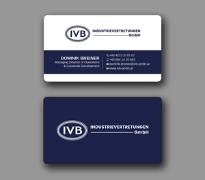 Design de Carte de Visite par Uttom 2 pour IVB Industrievertretungen GmbH | Design : #34249270