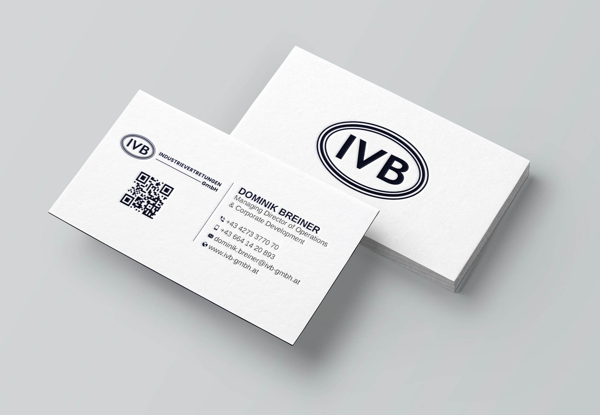 Business Card Design by Uttom 2 for IVB Industrievertretungen GmbH | Design #34249292