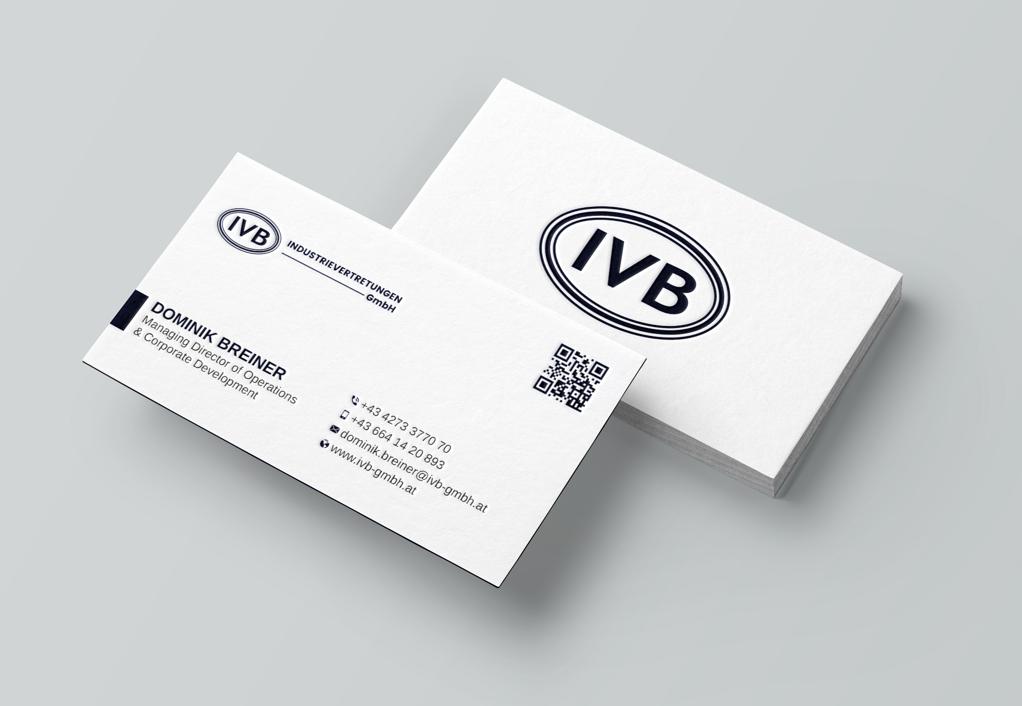 Business Card Design by Uttom 2 for IVB Industrievertretungen GmbH | Design #34249297