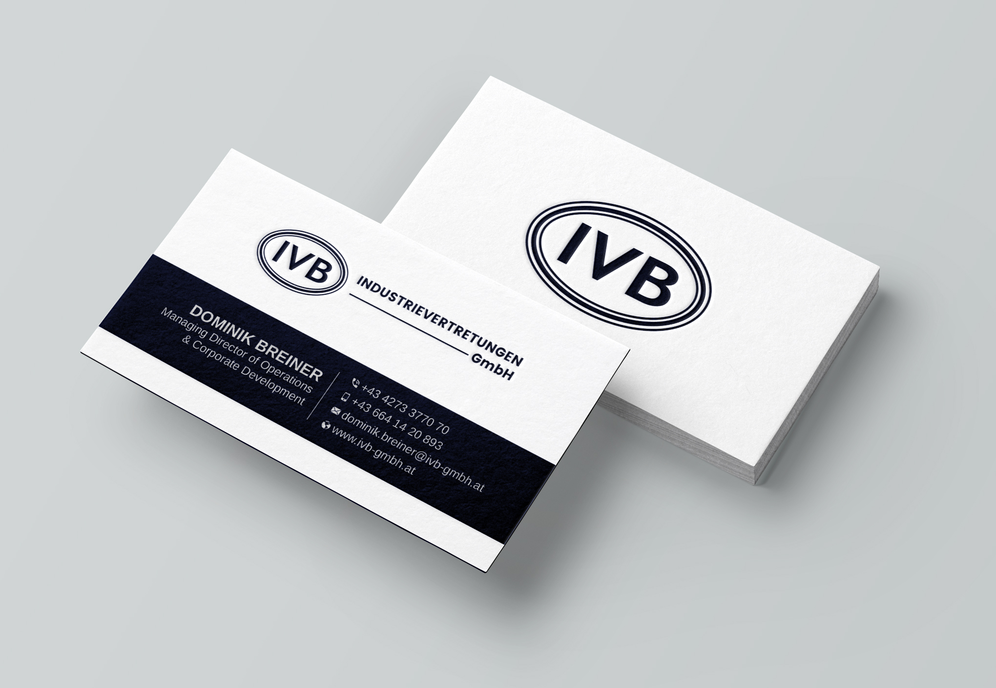 Business Card Design by Uttom 2 for IVB Industrievertretungen GmbH | Design #34249299