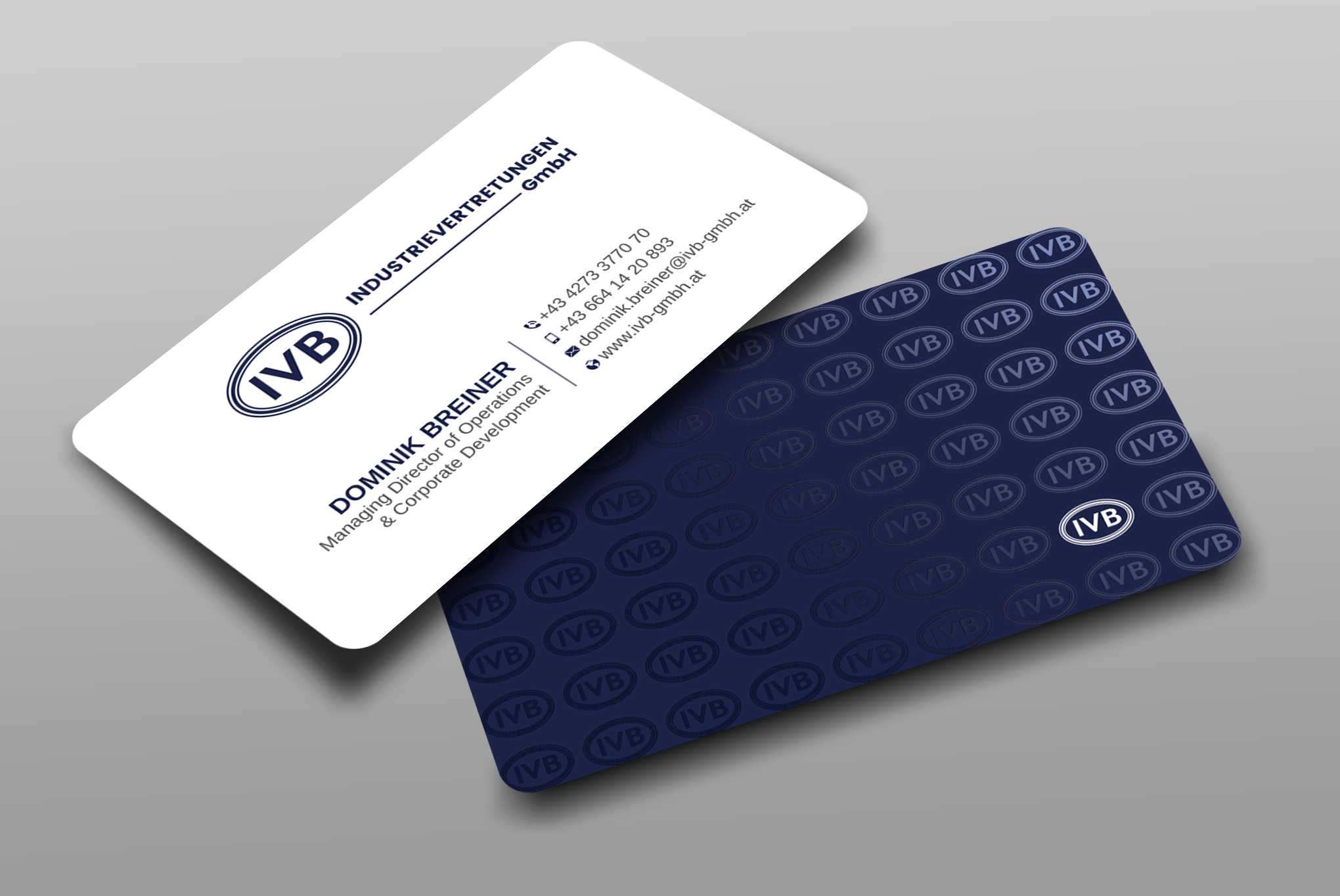 Diseño de Tarjeta de Presentación por Uttom 2 para IVB Industrievertretungen GmbH | Diseño #34249367