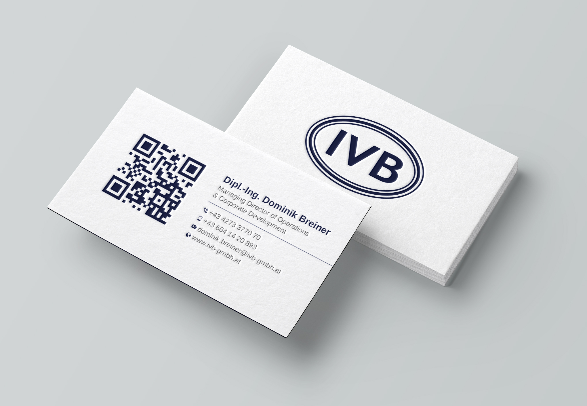 Business Card Design by Uttom 2 for IVB Industrievertretungen GmbH | Design #34253571