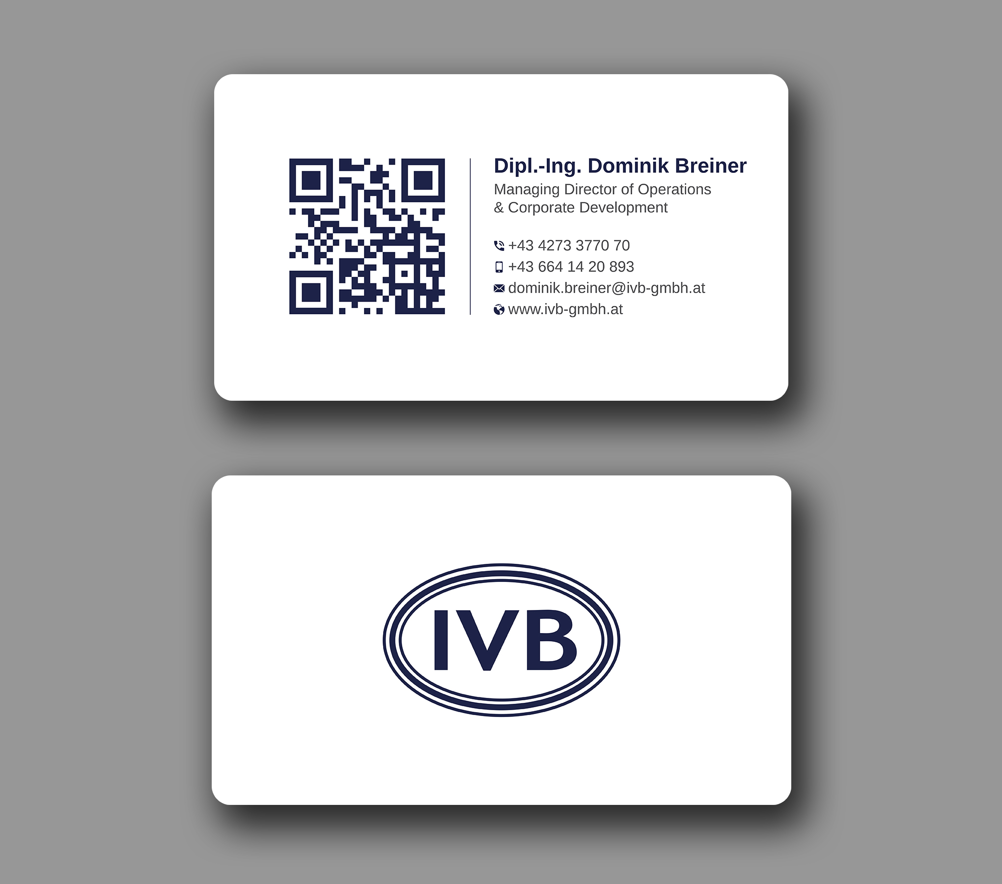 Business Card Design by Uttom 2 for IVB Industrievertretungen GmbH | Design #34253615