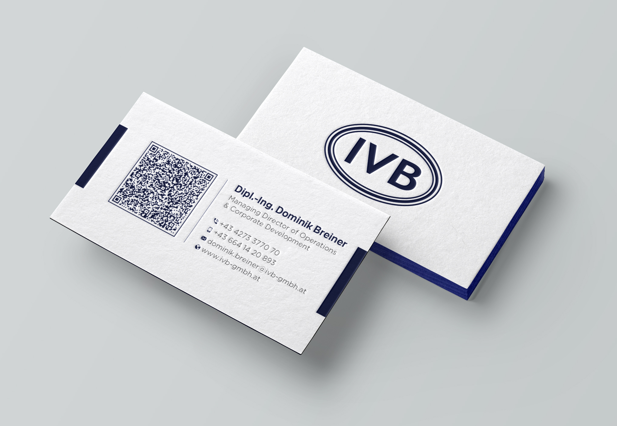 Business Card Design by Uttom 2 for IVB Industrievertretungen GmbH | Design #34262002