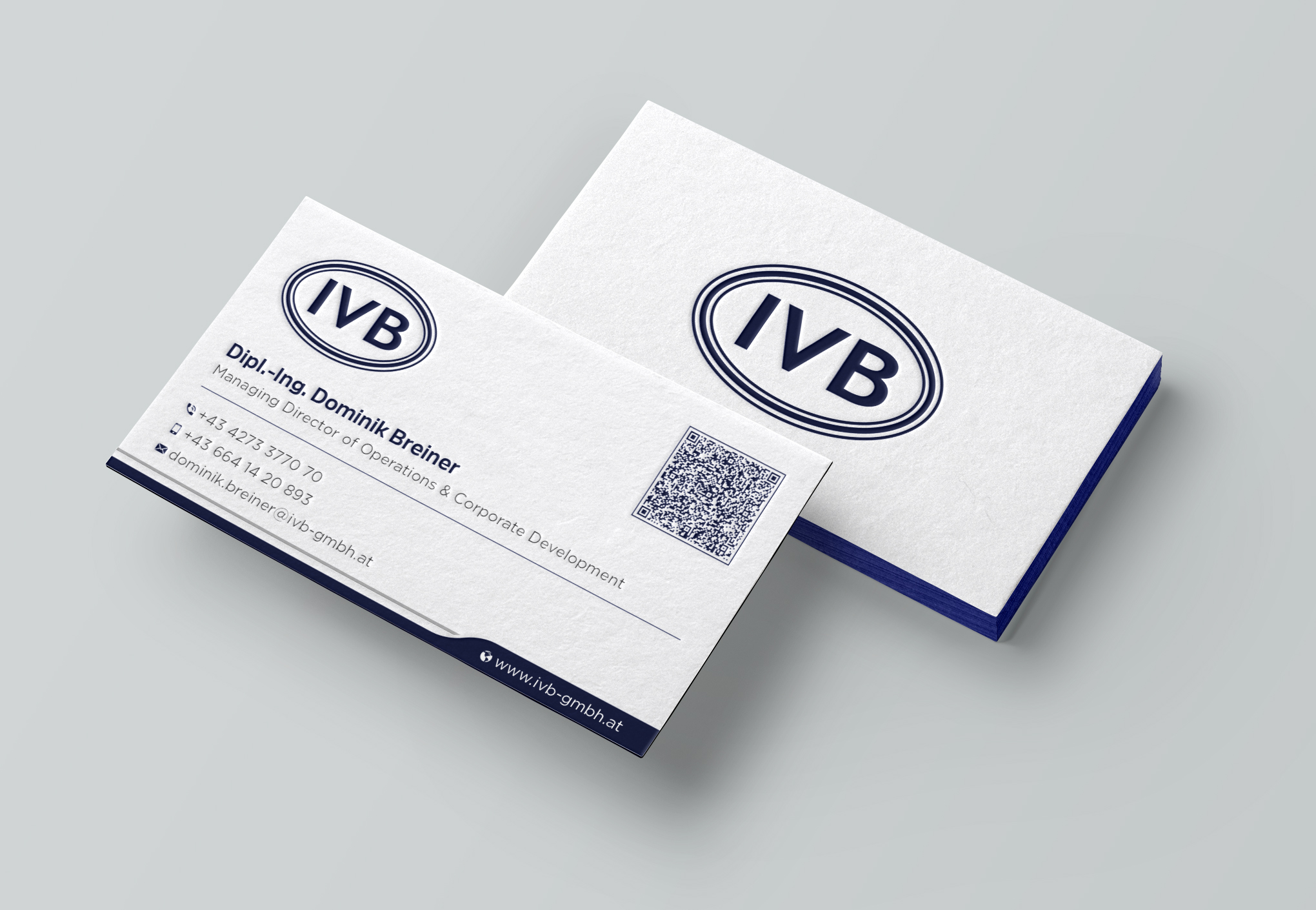 Business Card Design by Uttom 2 for IVB Industrievertretungen GmbH | Design #34262003