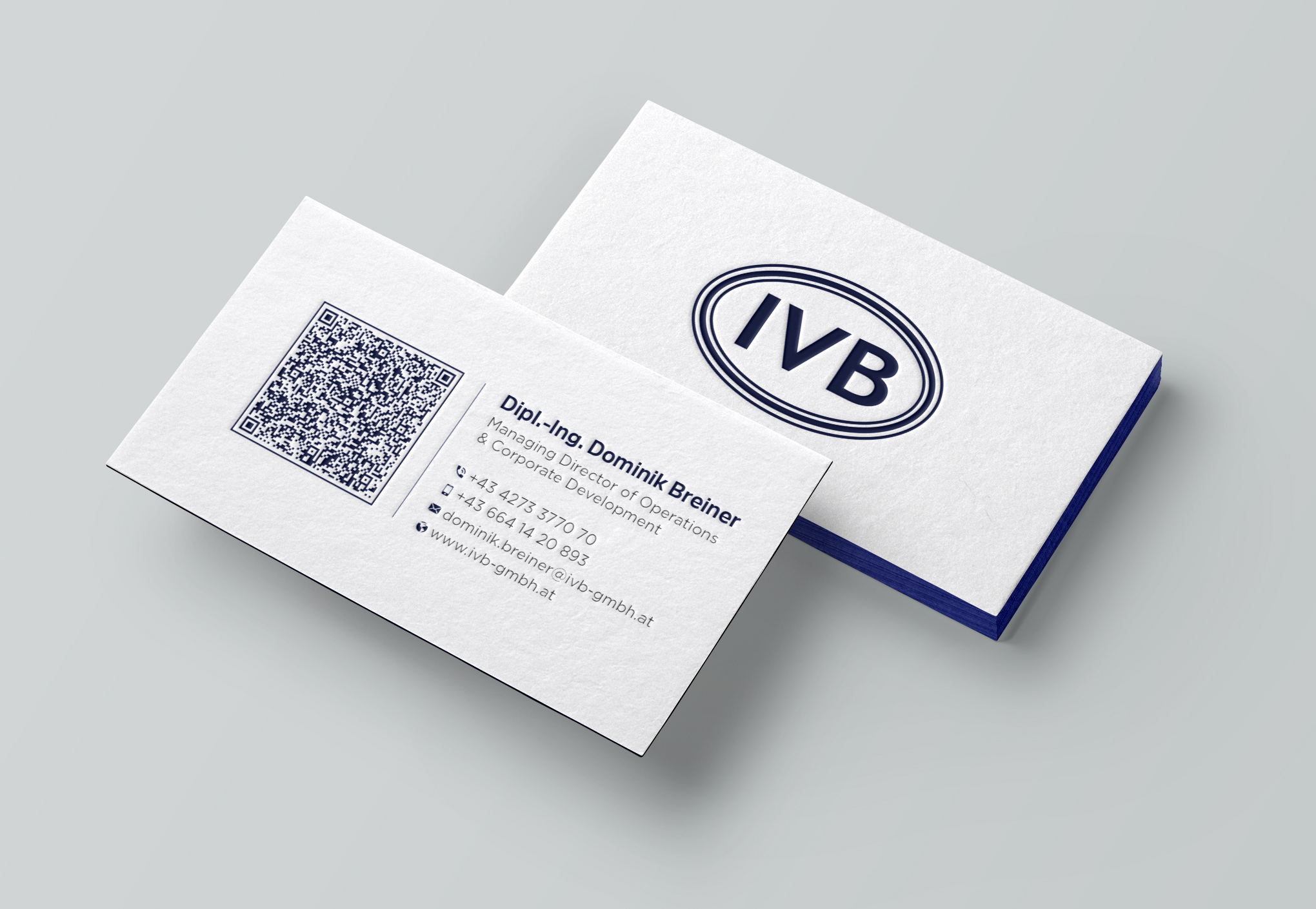 Business Card Design by Uttom 2 for IVB Industrievertretungen GmbH | Design #34262004