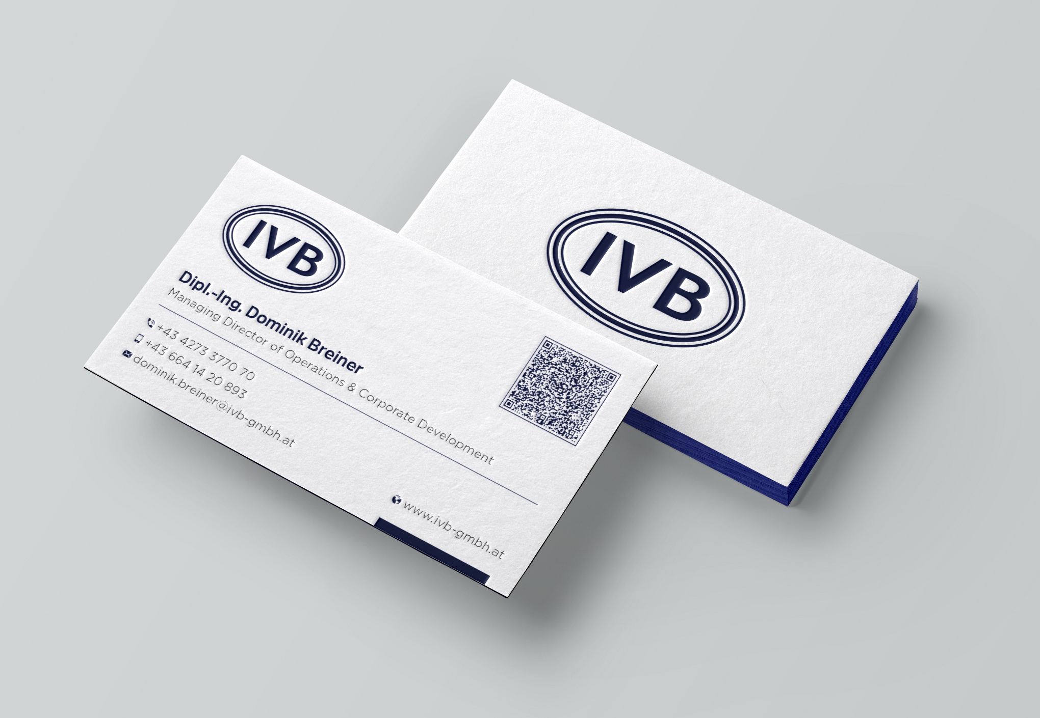 Business Card Design by Uttom 2 for IVB Industrievertretungen GmbH | Design #34262006