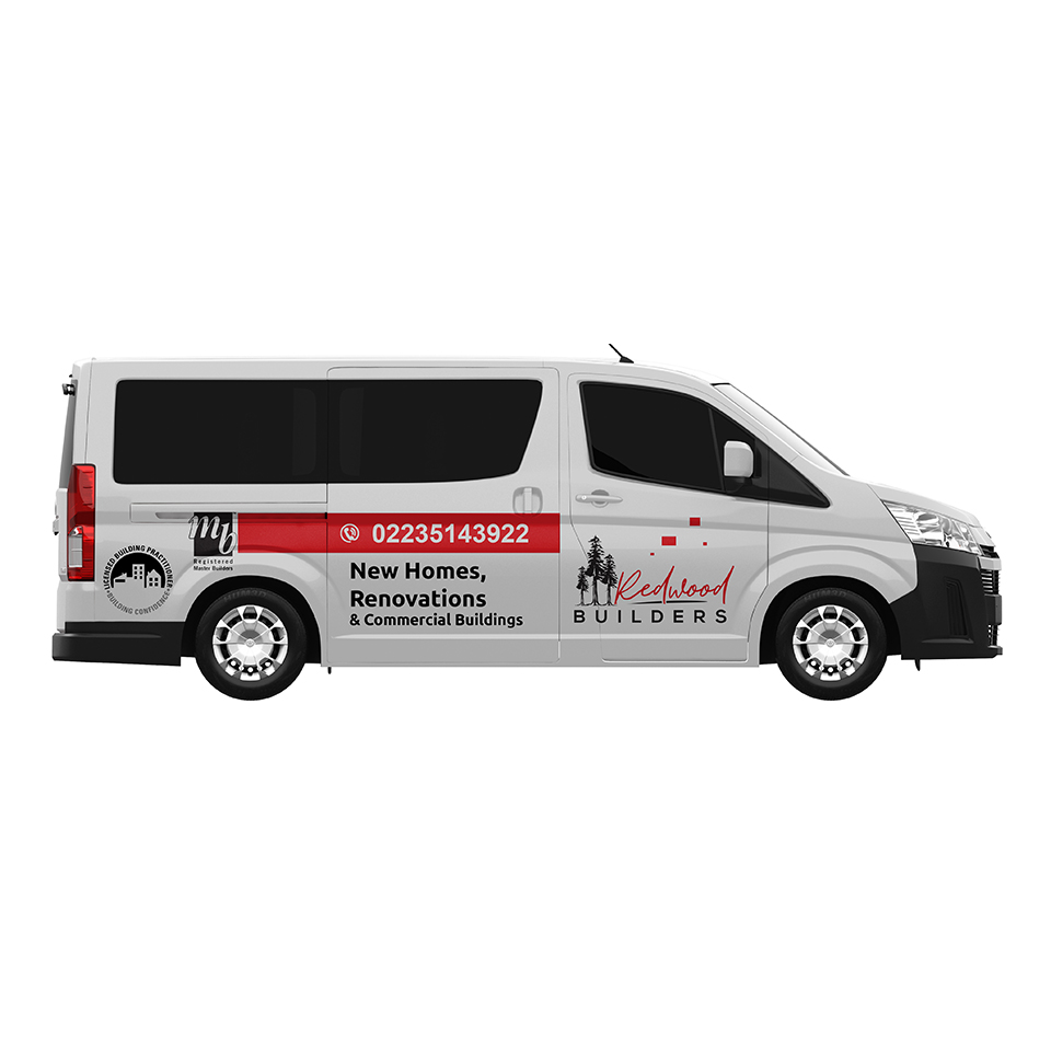 Car Wrap Design by YourLogoMaster for REDWOOD BUILDERS | Design #34267406