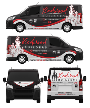 Car Wrap Design by AZ_Studio for REDWOOD BUILDERS | Design #34266028