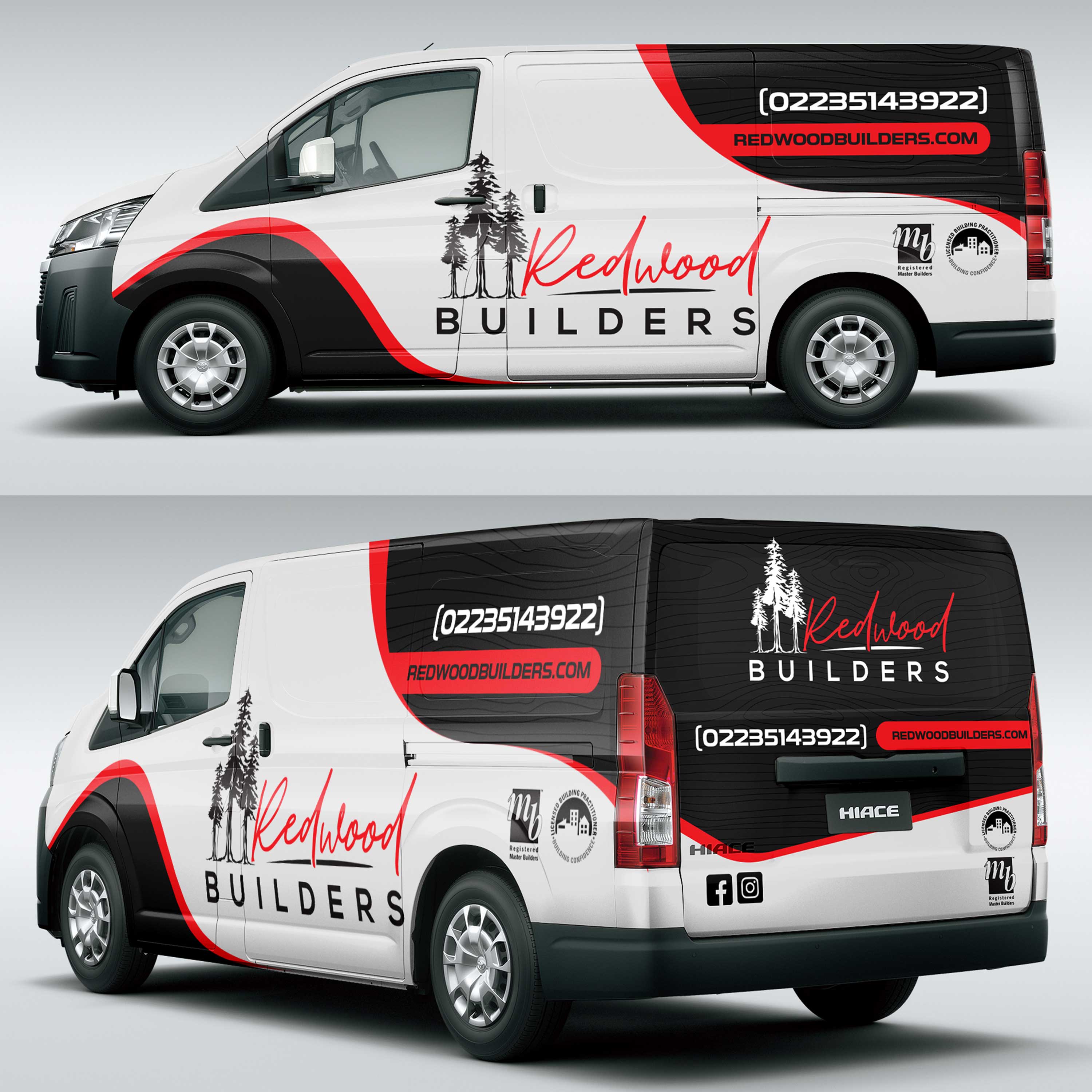 Car Wrap Design by DESIGN SOLUTIONS 007 for REDWOOD BUILDERS | Design #34290747