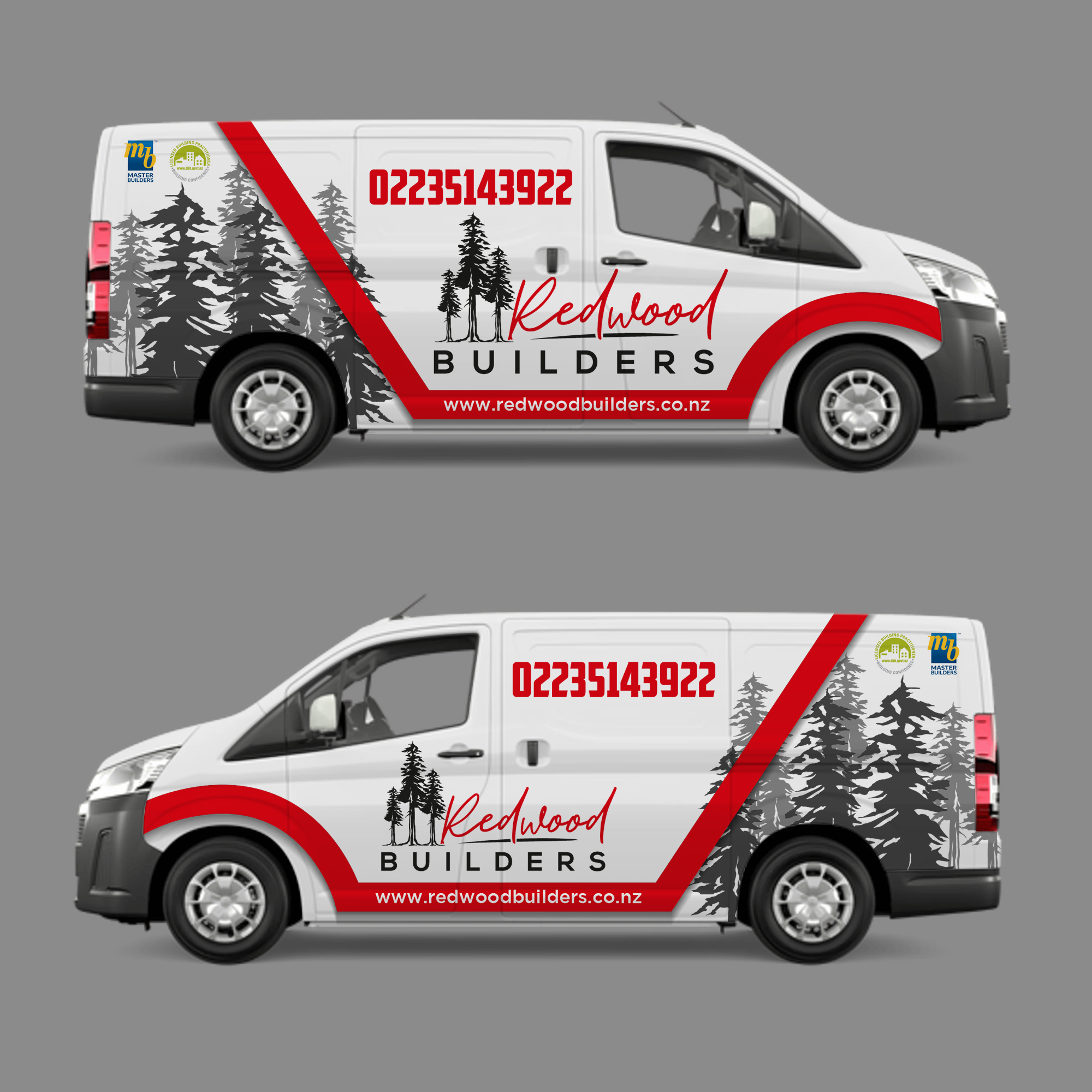 Car Wrap Design by 123graphics for REDWOOD BUILDERS | Design #34253053