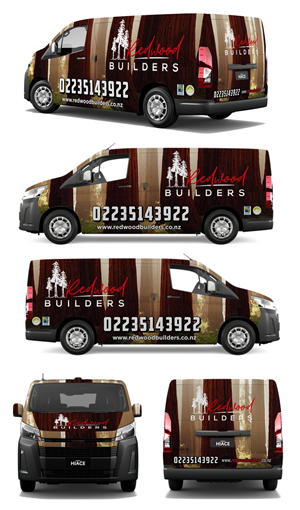 Car Wrap Design by 123graphics for REDWOOD BUILDERS | Design #34256871