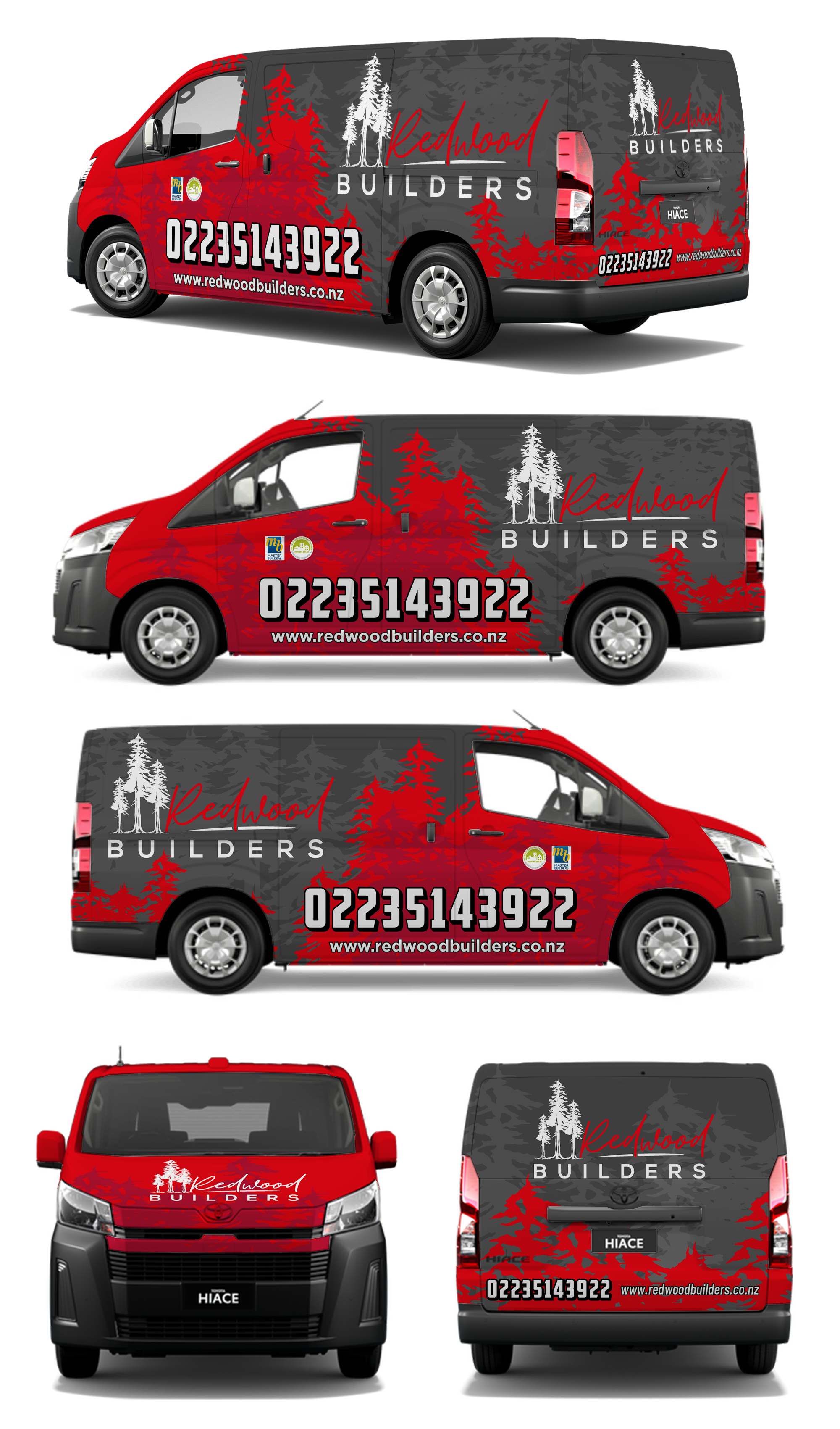 Car Wrap Design by 123graphics for REDWOOD BUILDERS | Design #34256872