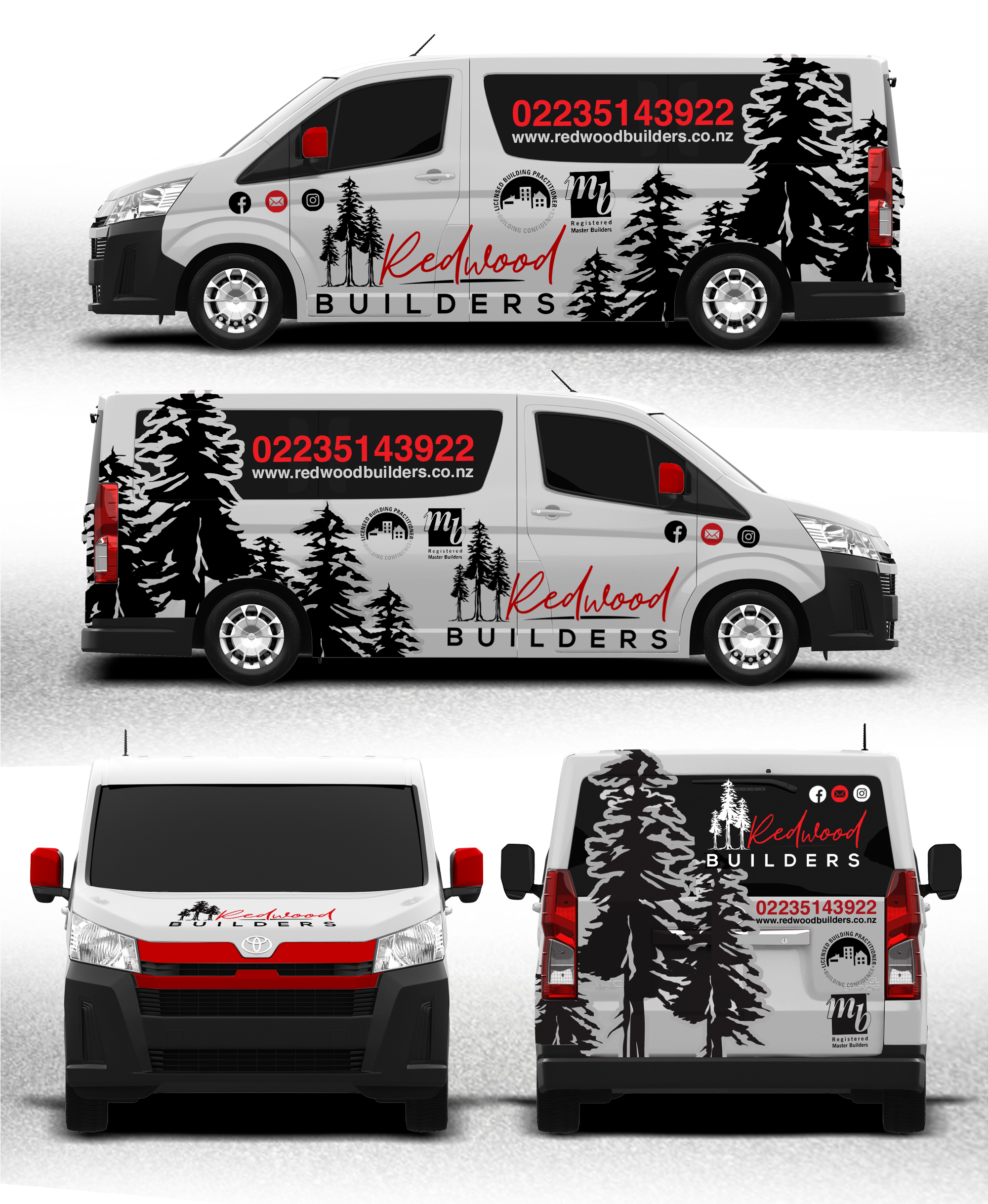 Car Wrap Design by websmartusa for REDWOOD BUILDERS | Design #34252878