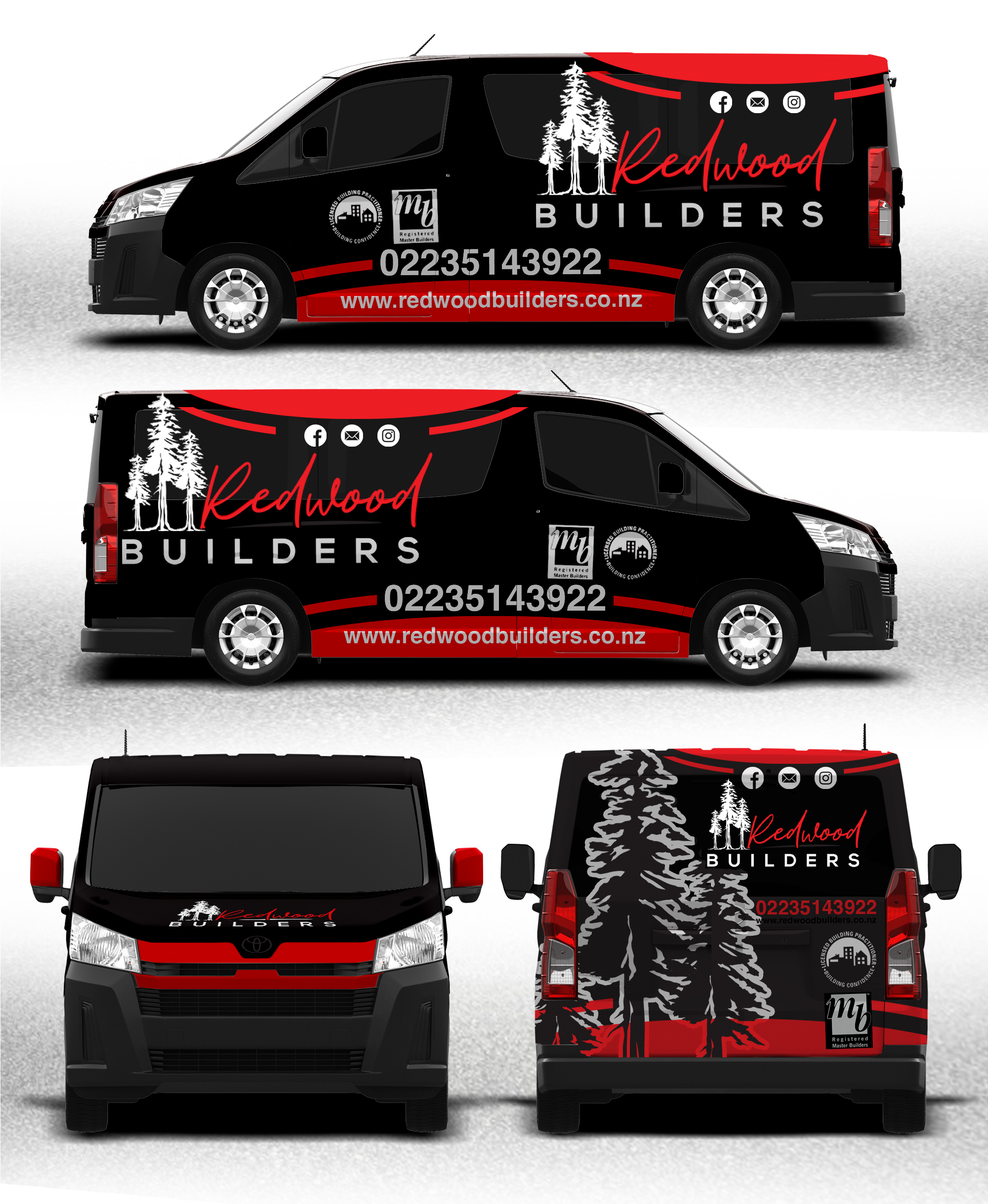 Car Wrap Design by websmartusa for REDWOOD BUILDERS | Design #34252881