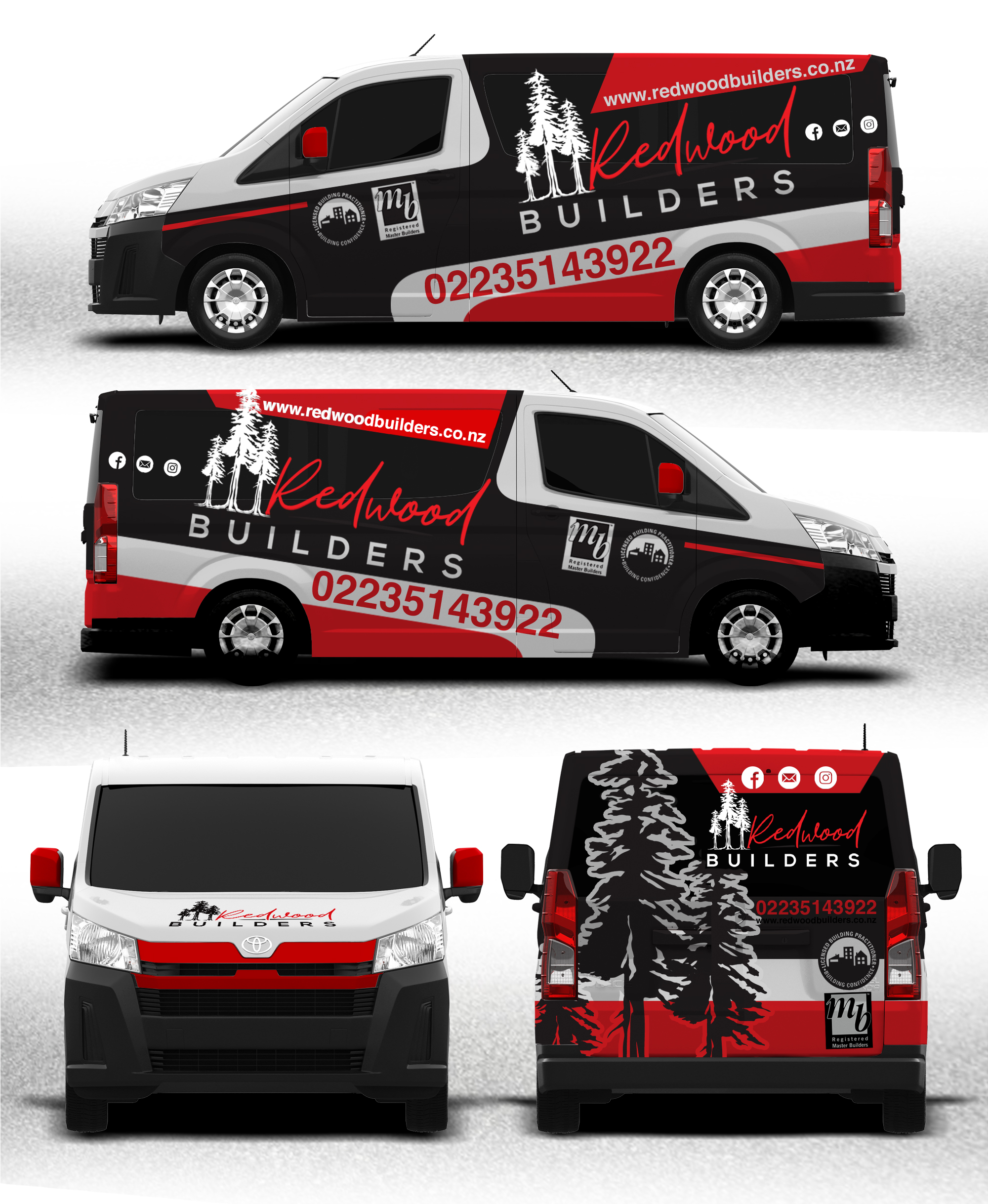 Car Wrap Design by websmartusa for REDWOOD BUILDERS | Design #34252887