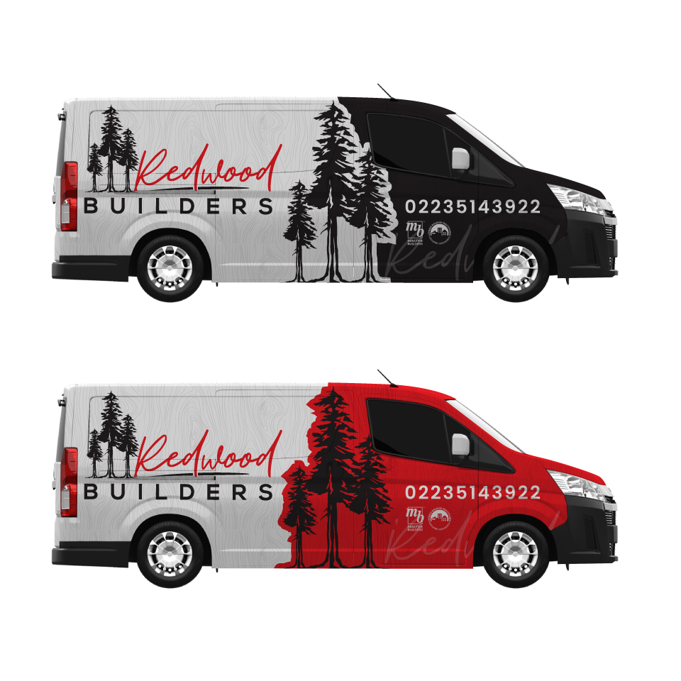 Car Wrap Design by Yoga Tri for REDWOOD BUILDERS | Design #34280292
