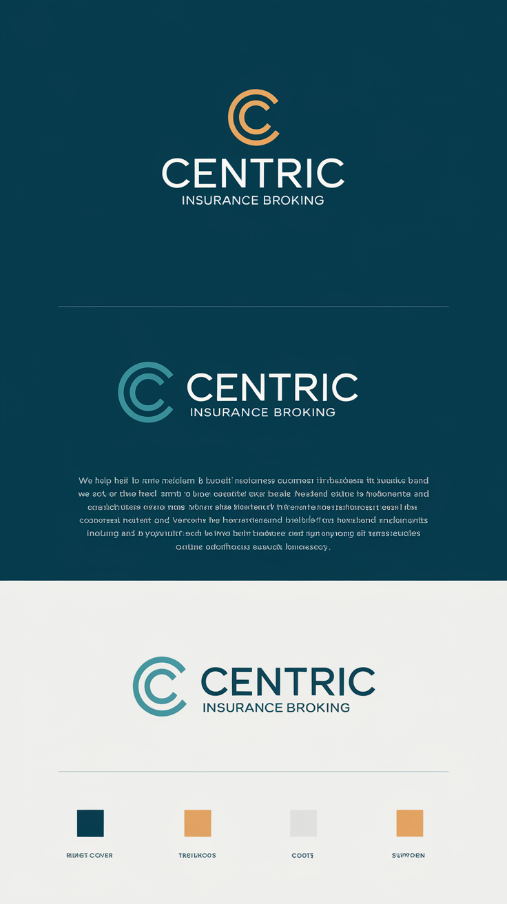 Logo Design by Visionary Creations for Centric Insurance Brokers | Design #34257595
