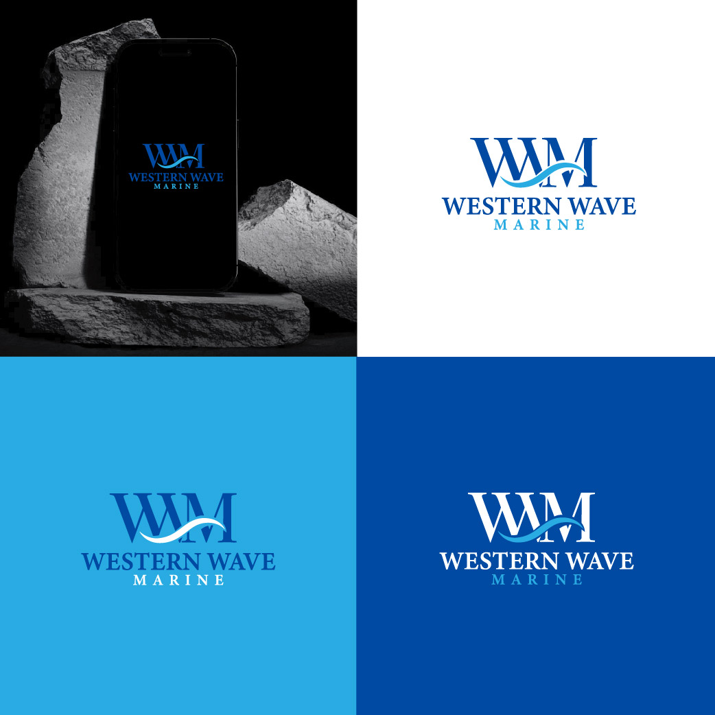 Logo Design by victipedia for Western Wave Marine Pty Ltd | Design #34293846