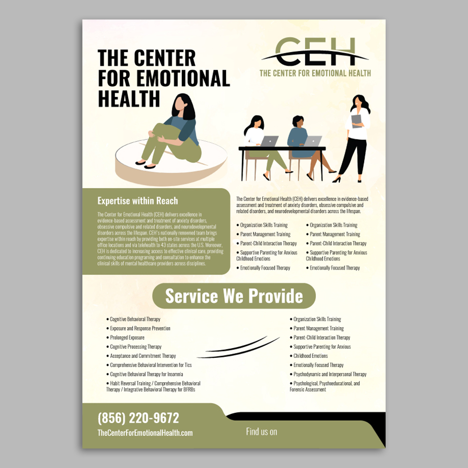 Flyer Design by YourLogoMaster for The Center for Emotional Health of Greater Philadelphia | Design #34322765