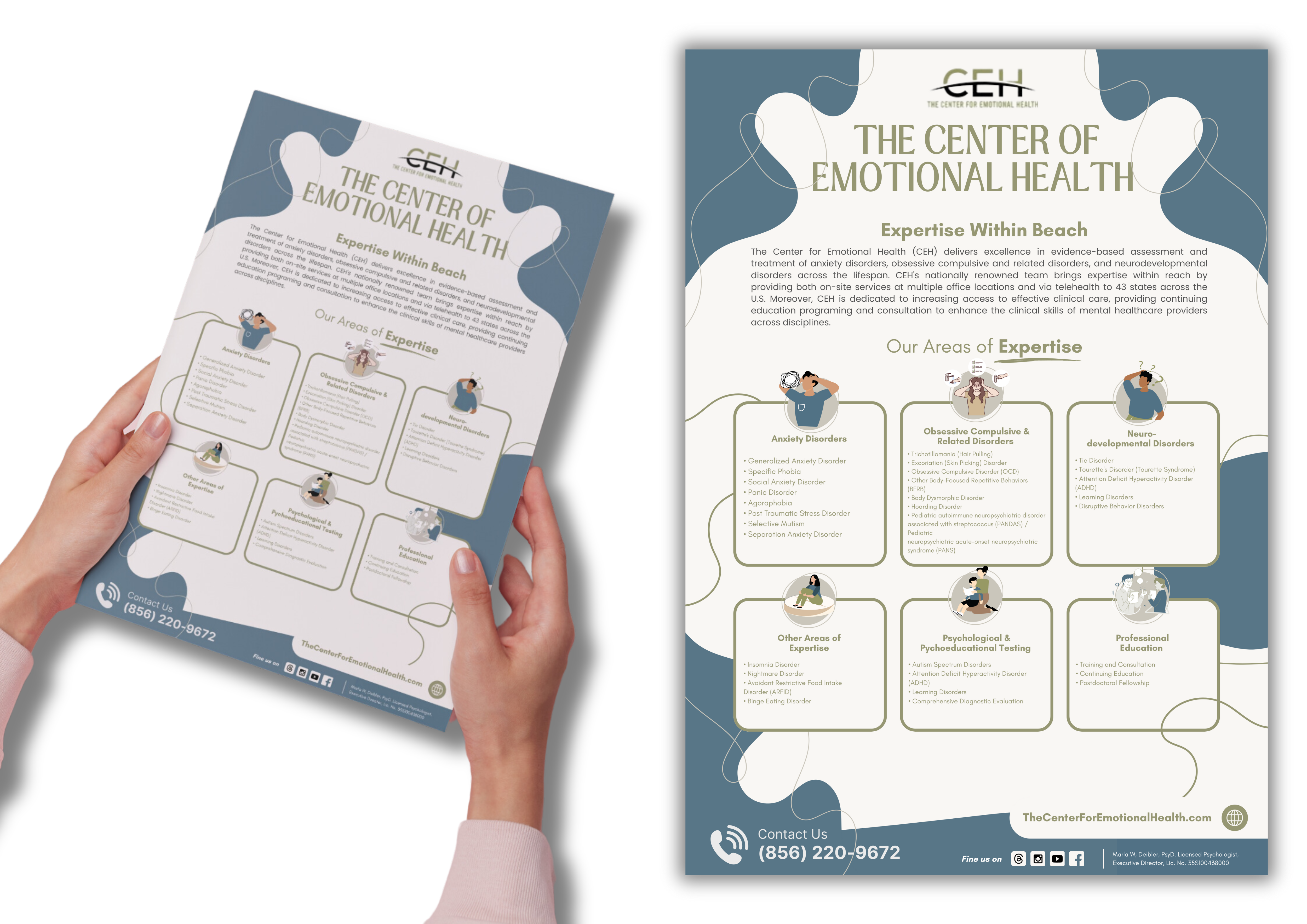 Flyer Design by Custom A for The Center for Emotional Health of Greater Philadelphia | Design #34295881