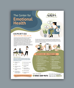 Flyer Design by debdesign for The Center for Emotional Health of Greater Philadelphia | Design: #34297950