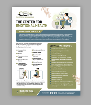 Flyer Design by debdesign for The Center for Emotional Health of Greater Philadelphia | Design: #34298372