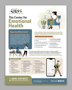 Flyer Design by debdesign for The Center for Emotional Health of Greater Philadelphia | Design: #34298381