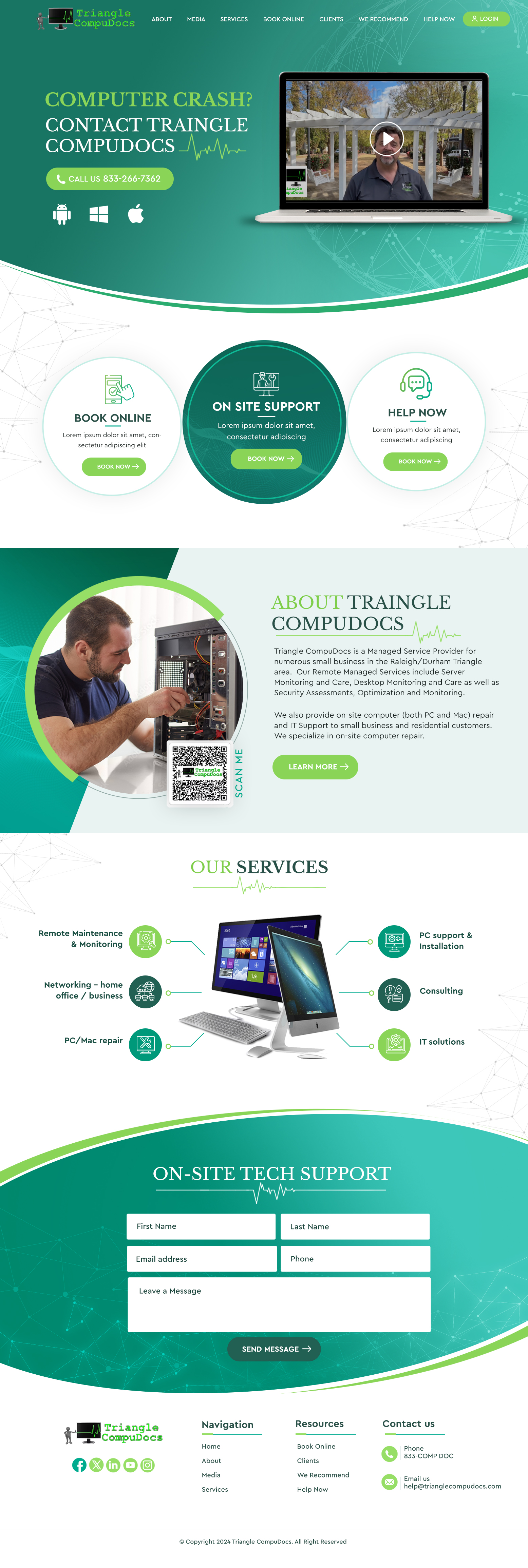Web Design by Blue Sparrow for Triangle CompuDocs | Design #34303599