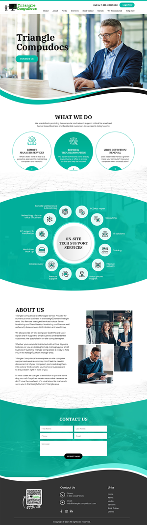 Web Design by MAHABA for Triangle CompuDocs | Design: #34316068