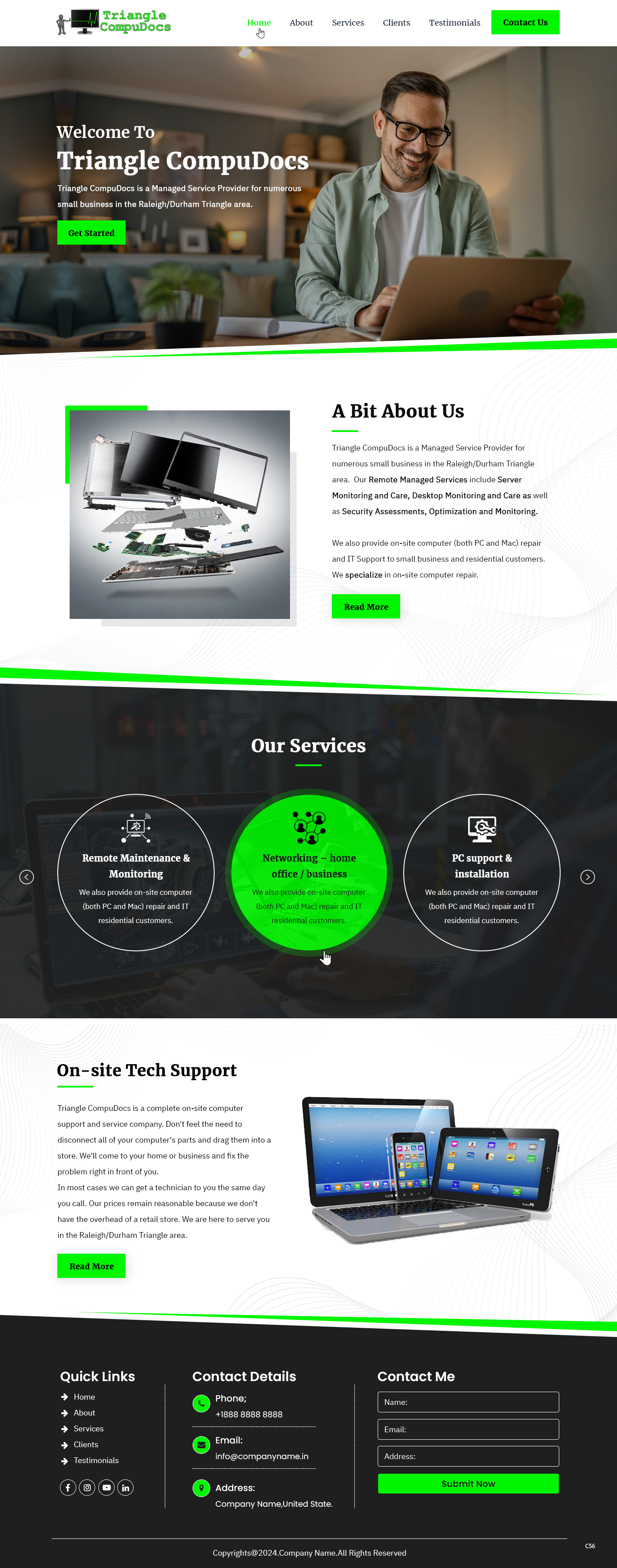 Web Design par pb pour Triangle CompuDocs | Design #34307091