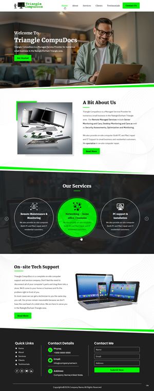 Web Design by pb for Triangle CompuDocs | Design: #34307091