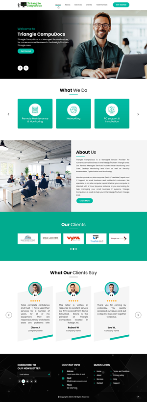 Web Design by pb for Triangle CompuDocs | Design: #34307092
