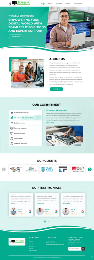 Web Design by pb for Triangle CompuDocs | Design: #34307093